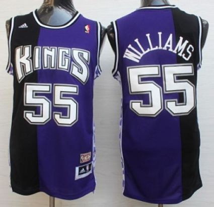 Sacramento Kings #55 Jason Williams Purple Black Throwback Stitched NBA Jersey