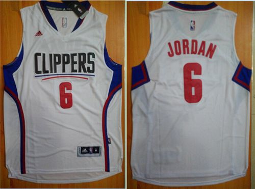 Revolution 30 Los Angeles Clippers #6 DeAndre Jordan White Stitched NBA Jersey