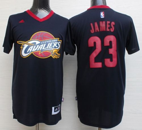Cleveland Cavaliers #23 LeBron James Black Short Sleeve Fashion Stitched NBA Jersey