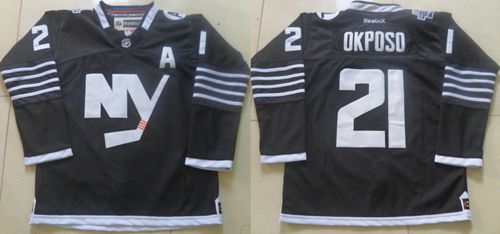 New York Islanders #21 Kyle Okposo Black Alternate Stitched NHL Jersey