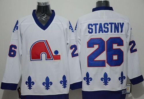 Quebec Nordiques #26 Peter Stastny White CCM Throwback Stitched NHL Jersey