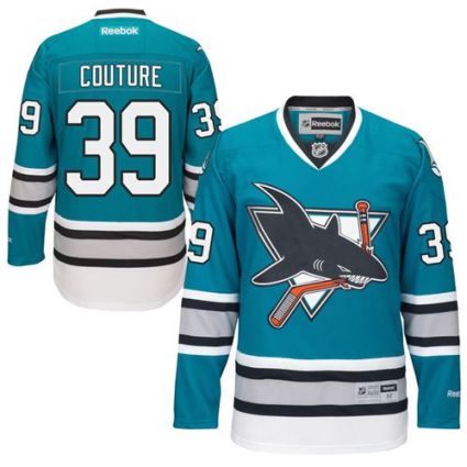 San Jose Sharks #39 Logan Couture Teal 25th Anniversary Stitched NHL Jersey
