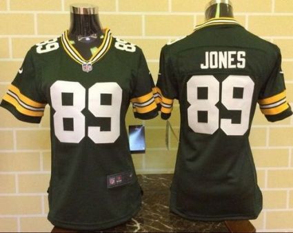 Women Nike Packers #89 James Jones Green Team Color Stitched NFL Elite Jersey