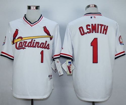 St. Louis Cardinals #1 Ozzie Smith White 1982 Turn Back The Clock Stitched MLB Jersey St. Louis Cardinals #1 Ozzie Smith White 1982 Turn Back The Clock Stitched MLB Jersey