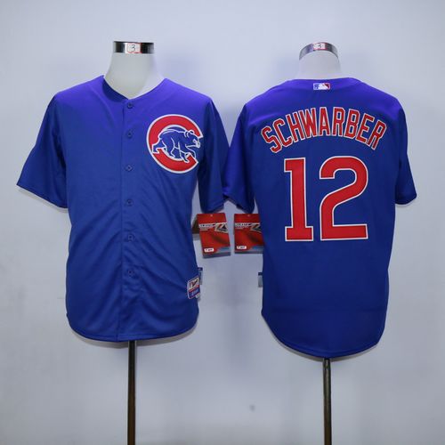 Chicago Cubs #12 Kyle Schwarber Blue Cool Base Stitched MLB Jersey Chicago Cubs #12 Kyle Schwarber Blue Cool Base Stitched MLB Jersey