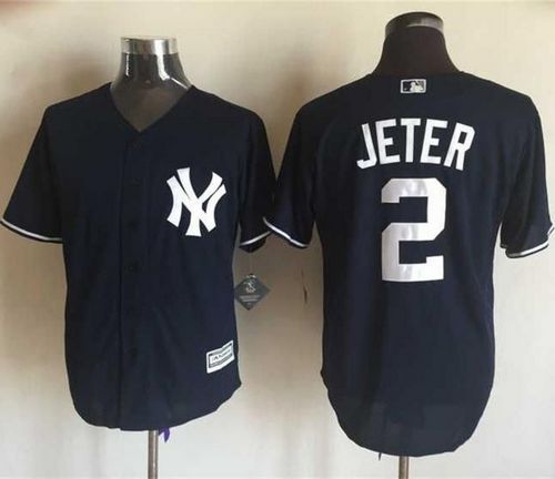 New York Yankees #2 Derek Jeter Navy Blue New Cool Base Stitched MLB Jersey