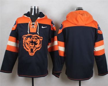 Nike Chicago Bears Blank Navy Blue Player Pullover NFL Hoodie