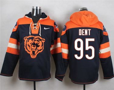 Nike Chicago Bears #95 Richard Dent Navy Blue Player Pullover NFL Hoodie