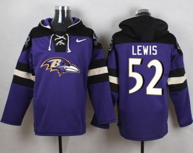Nike Baltimore Ravens #52 Ray Lewis Purple Player Pullover NFL Hoodie