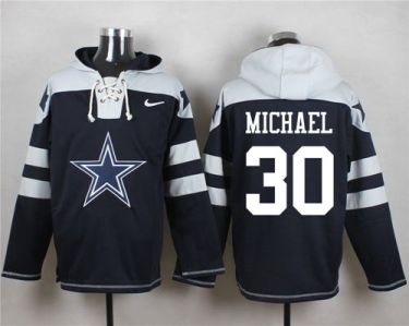 Nike Dallas Cowboys #30 Christine Michael Navy Blue Player Pullover NFL Hoodie
