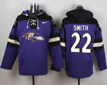 Nike Baltimore Ravens #22 Jimmy Smith Purple Player Pullover NFL Hoodie