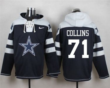 Nike Dallas Cowboys #71 La'el Collins Navy Blue Player Pullover NFL Hoodie
