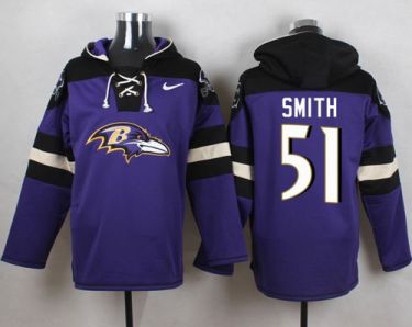 Nike Baltimore Ravens #51 Daryl Smith Purple Player Pullover NFL Hoodie