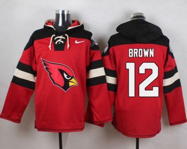 Nike Arizona Cardinals #12 John Brown Red Player Pullover NFL Hoodie