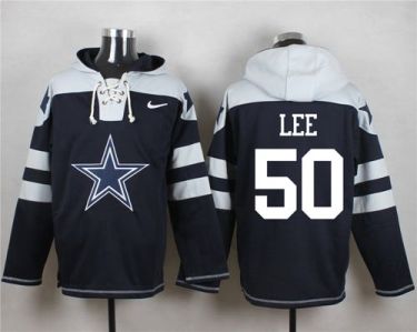 Nike Dallas Cowboys #50 Sean Lee Navy Blue Player Pullover NFL Hoodie