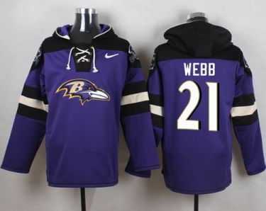 Nike Baltimore Ravens #21 Lardarius Webb Purple Player Pullover NFL Hoodie