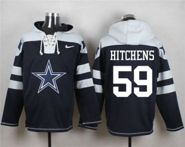 Nike Dallas Cowboys #59 Anthony Hitchens Navy Blue Player Pullover NFL Hoodie