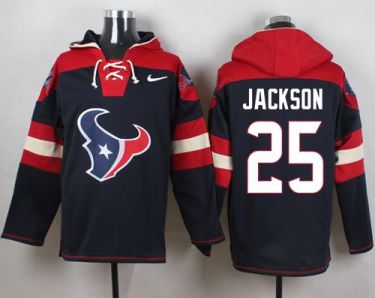 Nike Houston Texans #25 Kareem Jackson Navy Blue Player Pullover NFL Hoodie