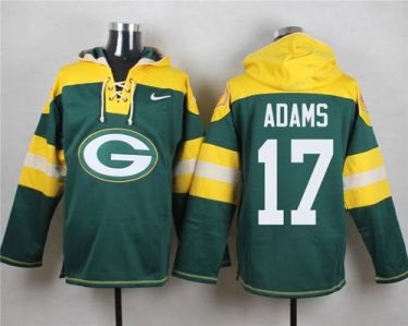 Nike Green Bay Packers #17 Davante Adams Green Player Pullover NFL Hoodie