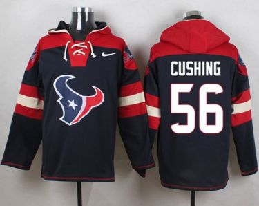 Nike Houston Texans #56 Brian Cushing Navy Blue Player Pullover NFL Hoodie