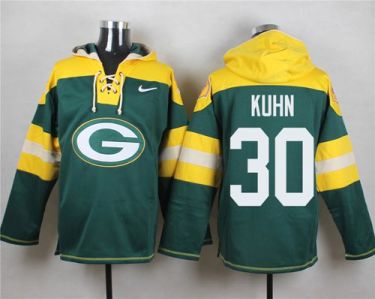 Nike Green Bay Packers #30 John Kuhn Green Player Pullover NFL Hoodie