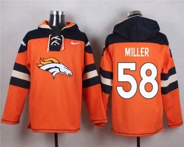 Nike Denver Broncos #58 Von Miller Orange Player Pullover NFL Hoodie