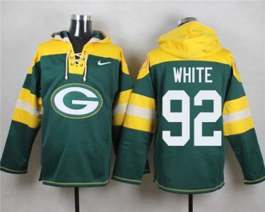 Nike Green Bay Packers #92 Reggie White Green Player Pullover NFL Hoodie