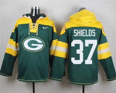 Nike Green Bay Packers #37 Sam Shields Green Player Pullover NFL Hoodie