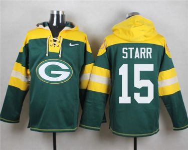 Nike Green Bay Packers #15 Bart Starr Green Player Pullover NFL Hoodie