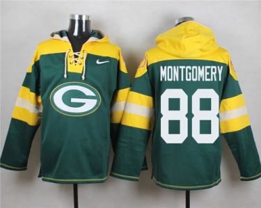 Nike Green Bay Packers #88 Ty Montgomery Green Player Pullover NFL Hoodie