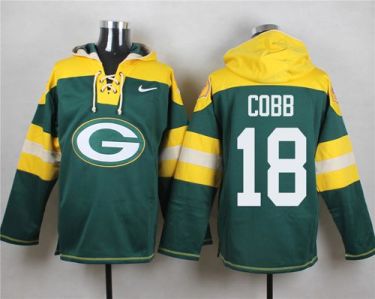 Nike Green Bay Packers #18 Randall Cobb Green Player Pullover NFL Hoodie