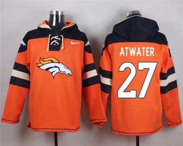 Nike Denver Broncos #27 Steve Atwater Orange Player Pullover NFL Hoodie