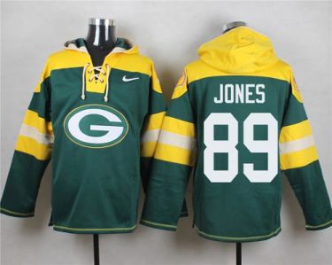 Nike Green Bay Packers #89 James Jones Green Player Pullover NFL Hoodie