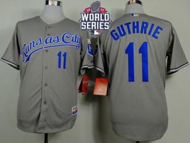 Royals #11 Jeremy Guthrie Grey Cool Base W 2015 World Series Patch Stitched Baseball Jersey Royals #11 Jeremy Guthrie Grey Cool Base W 2015 World Series Patch Stitched Baseball Jersey
