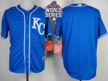 Royals Blank Blue Alternate 2 Cool Base W 2015 World Series Patch Stitched Baseball Jersey Royals Blank Blue Alternate 2 Cool Base W 2015 World Series Patch Stitched Baseball Jersey