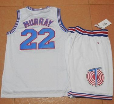 Space Jam Tune Squad #22 Bill Murray White Stitched Basketball Jersey