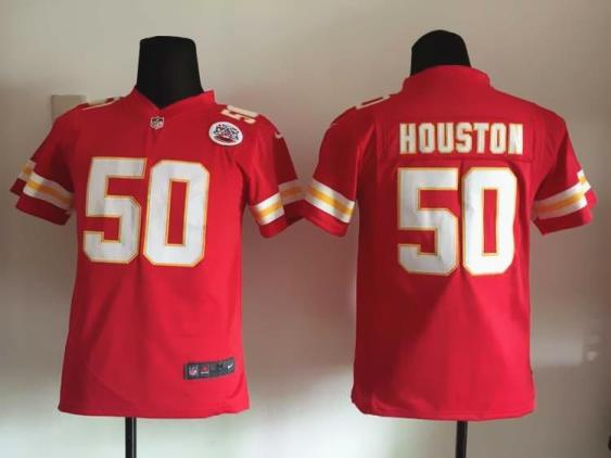 Youth Nike Chiefs #50 Justin Houston Red Team Color Stitched NFL Jersey