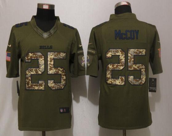 Nike Buffalo Bills #25 LeSean McCoy Green Salute To Service Limited Jersey