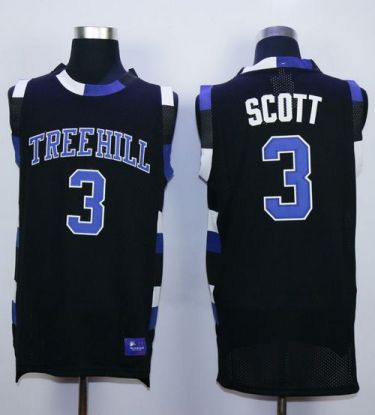 One Tree Hill Ravens #3 Lucas Scott Black Stitched Basketball Jersey