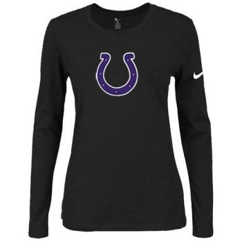 Women's Nike Indianapolis Colts Of The City Long Sleeve Tri-Blend NFL T-Shirt Black-2