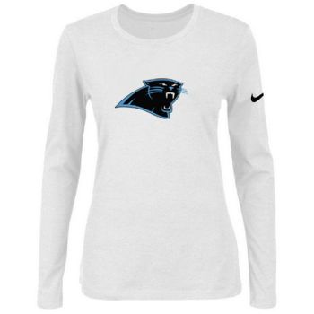 Women's Nike Carolina Panthers Of The City Long Sleeve Tri-Blend NFL T-Shirt White