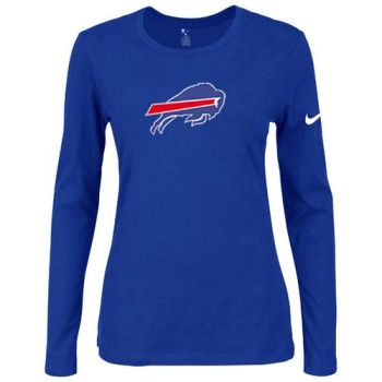 Women's Nike Buffalo Bills Of The City Long Sleeve Tri-Blend NFL T-Shirt Blue