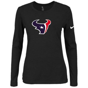 Women's Nike Houston Texans Of The City Long Sleeve Tri-Blend NFL T-Shirt Black
