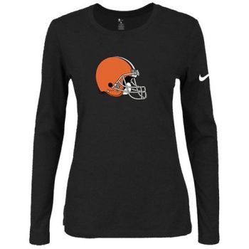 Women's Nike Cleveland Browns Of The City Long Sleeve Tri-Blend NFL T-Shirt Black