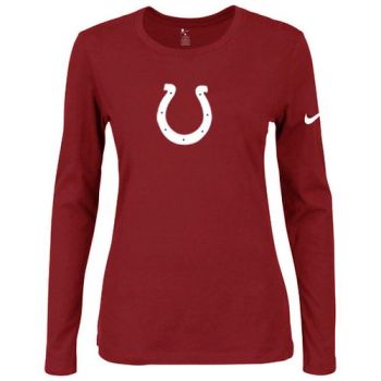Women's Nike Indianapolis Colts Of The City Long Sleeve Tri-Blend NFL T-Shirt Red
