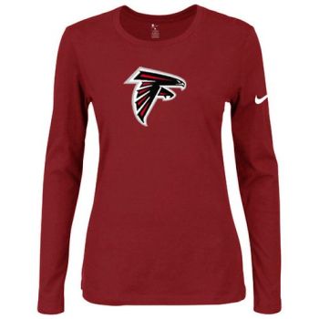 Women's Nike Atlanta Falcons Of The City Long Sleeve Tri-Blend NFL T-Shirt Red