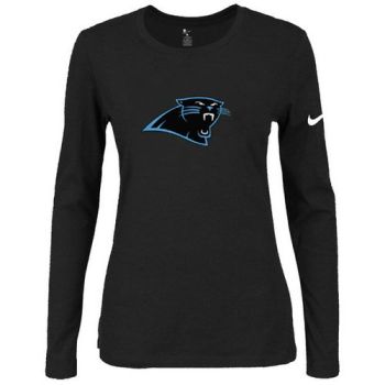 Women's Nike Carolina Panthers Of The City Long Sleeve Tri-Blend NFL T-Shirt Black