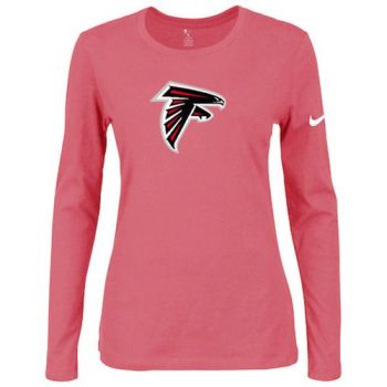 Women's Nike Atlanta Falcons Of The City Long Sleeve Tri-Blend NFL T-Shirt Pink