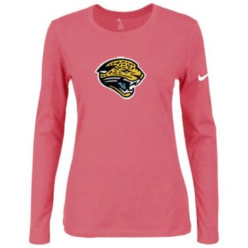 Women's Nike Jacksonville Jaguars Of The City Long Sleeve Tri-Blend NFL T-Shirt Pink