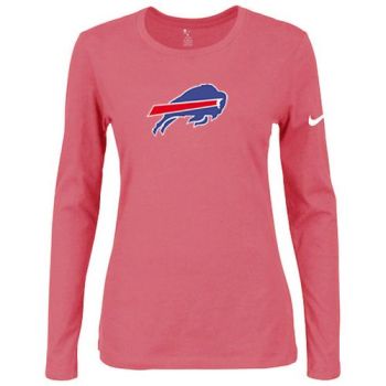 Women's Nike Buffalo Bills Of The City Long Sleeve Tri-Blend NFL T-Shirt Pink